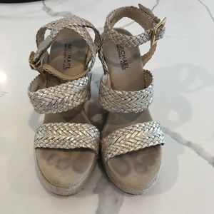 Michael Kors Gold Strap Espadrille Sandals